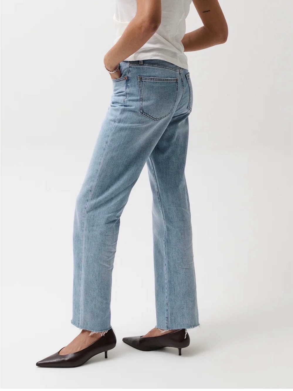 Pistola High-Rise Light Blue Straight-Leg Women's Jeans - Picture 3 of 8